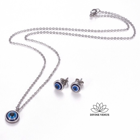 Evil Eye 🧿 Stainless Steel Jewelry Set - Picture 2 of 6